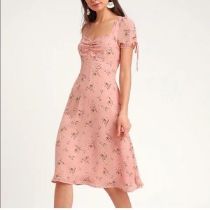 Pink floral lulus dress